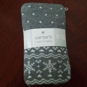 Carters Snowflakes Tights NWT